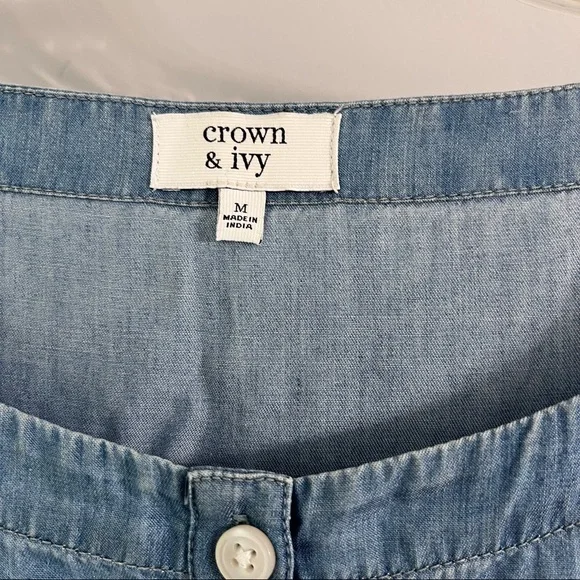 Crown & Ivy Denim Blouse - Picture 3 of 7